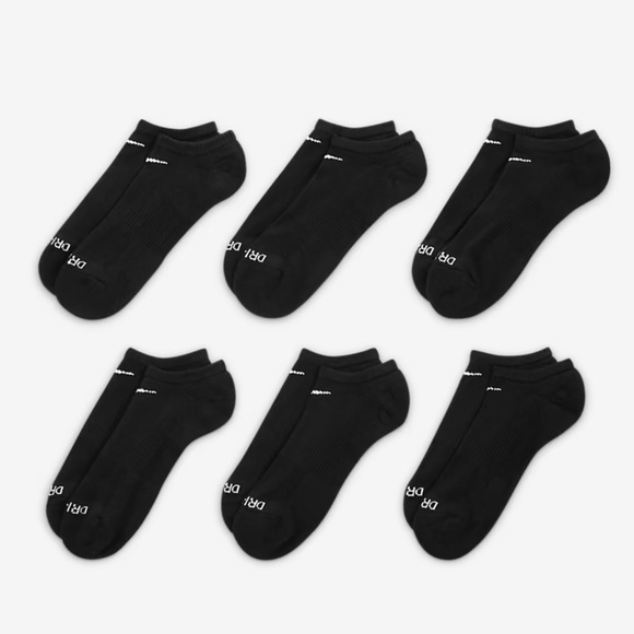 NIKE 
Training No-Show Socks (6 Pairs)
Nike Everyday Plus
Cushioned - Picture 3 of 4